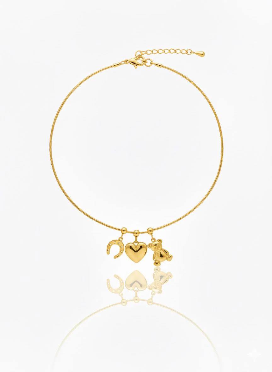 White Heart Necklace