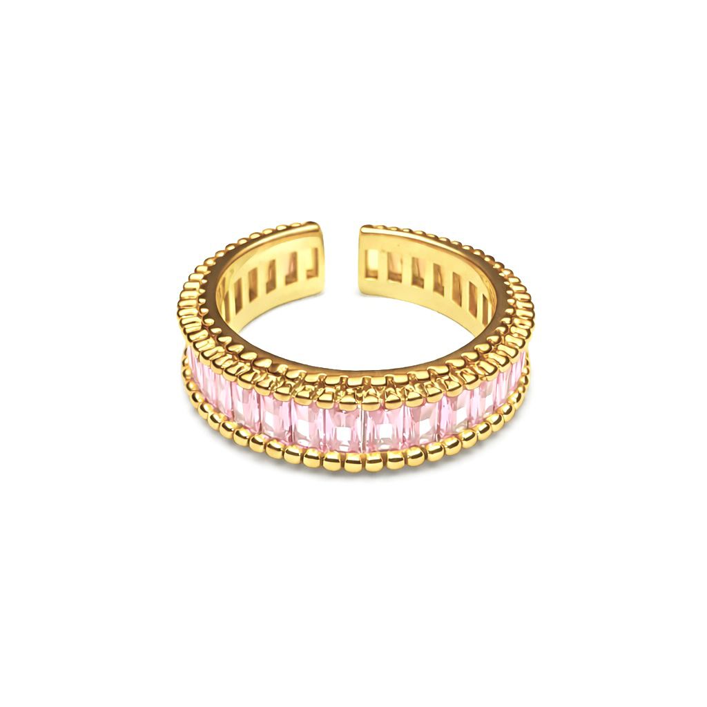 Anello Baguette Rosa