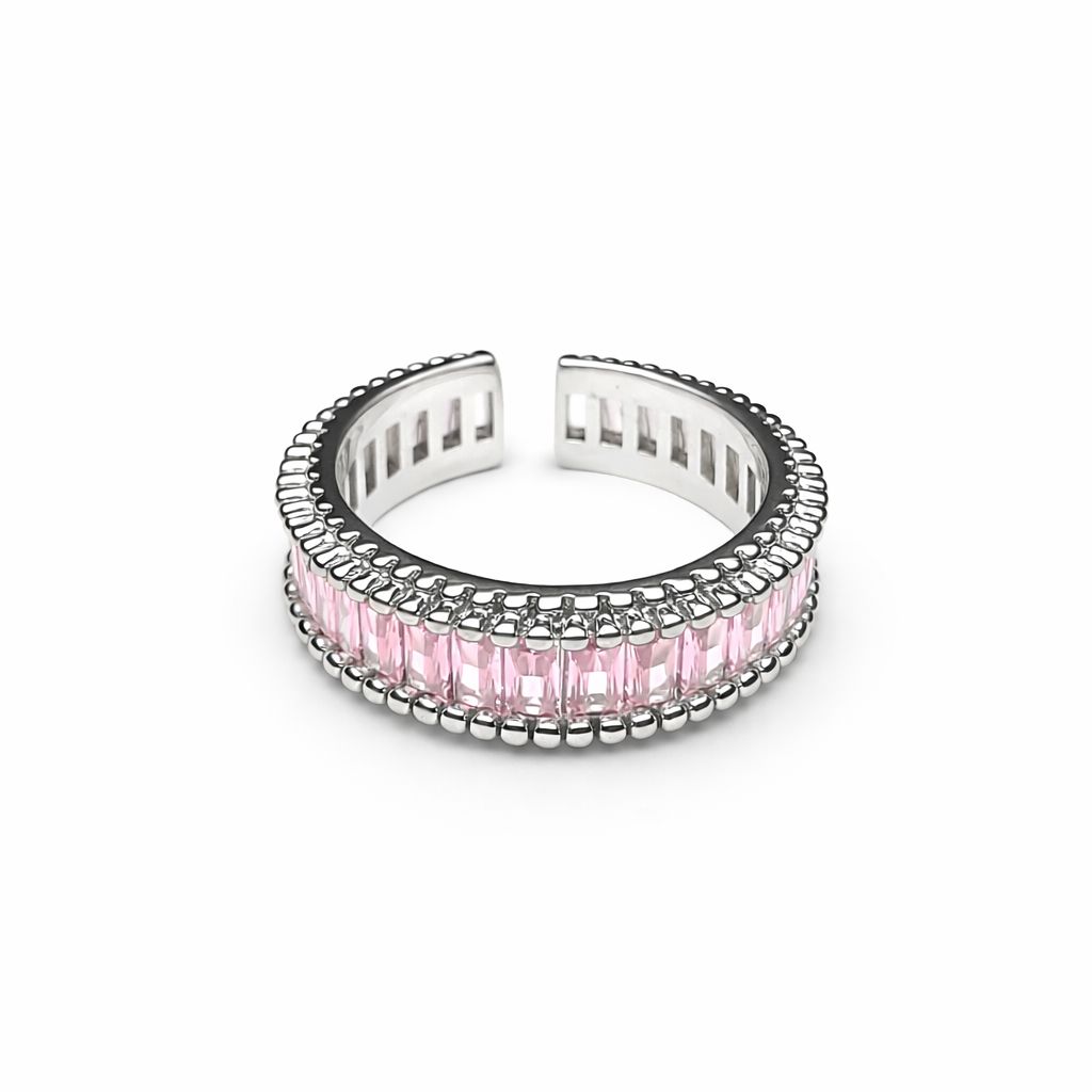 Anello Baguette Rosa