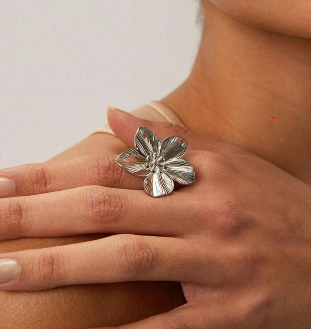 Anello Flower Argento