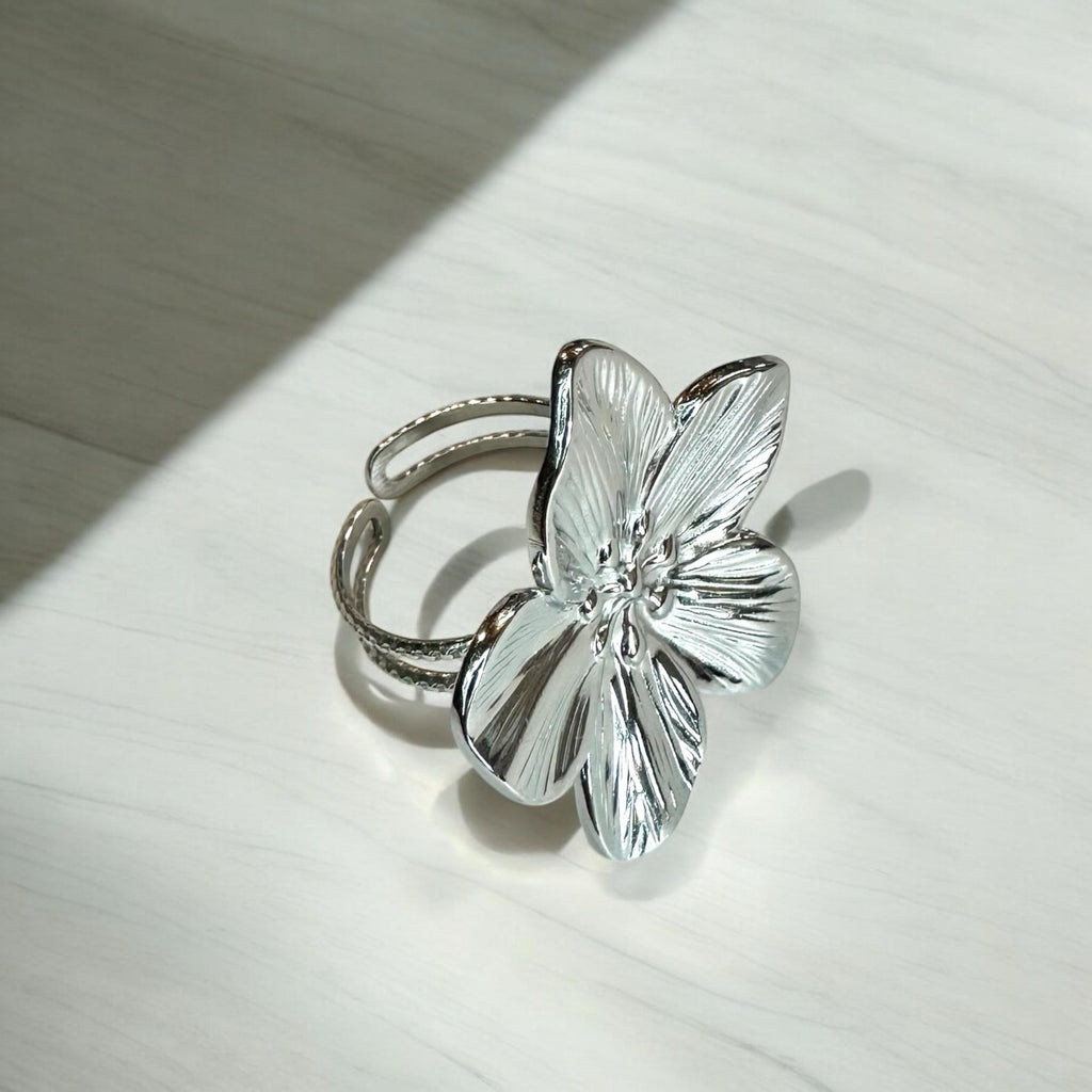 Anello Flower Argento