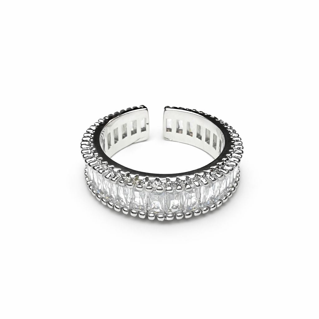 Anello Baguette Bianco