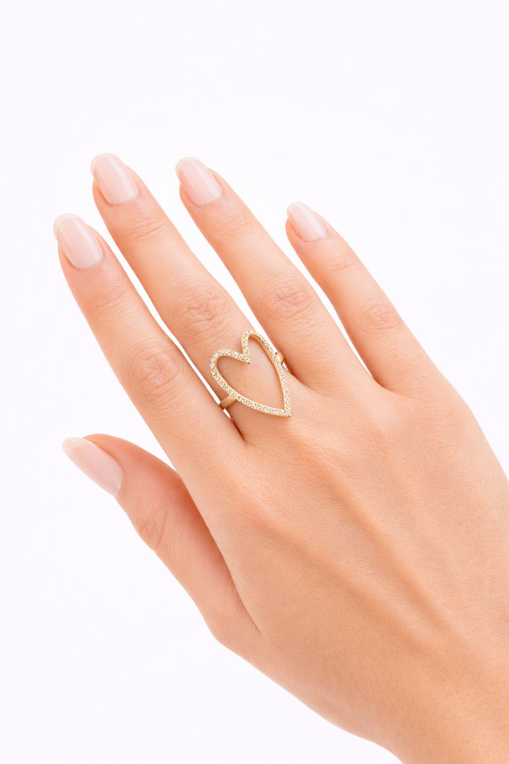 Anello Cuore Minimal Zirconato