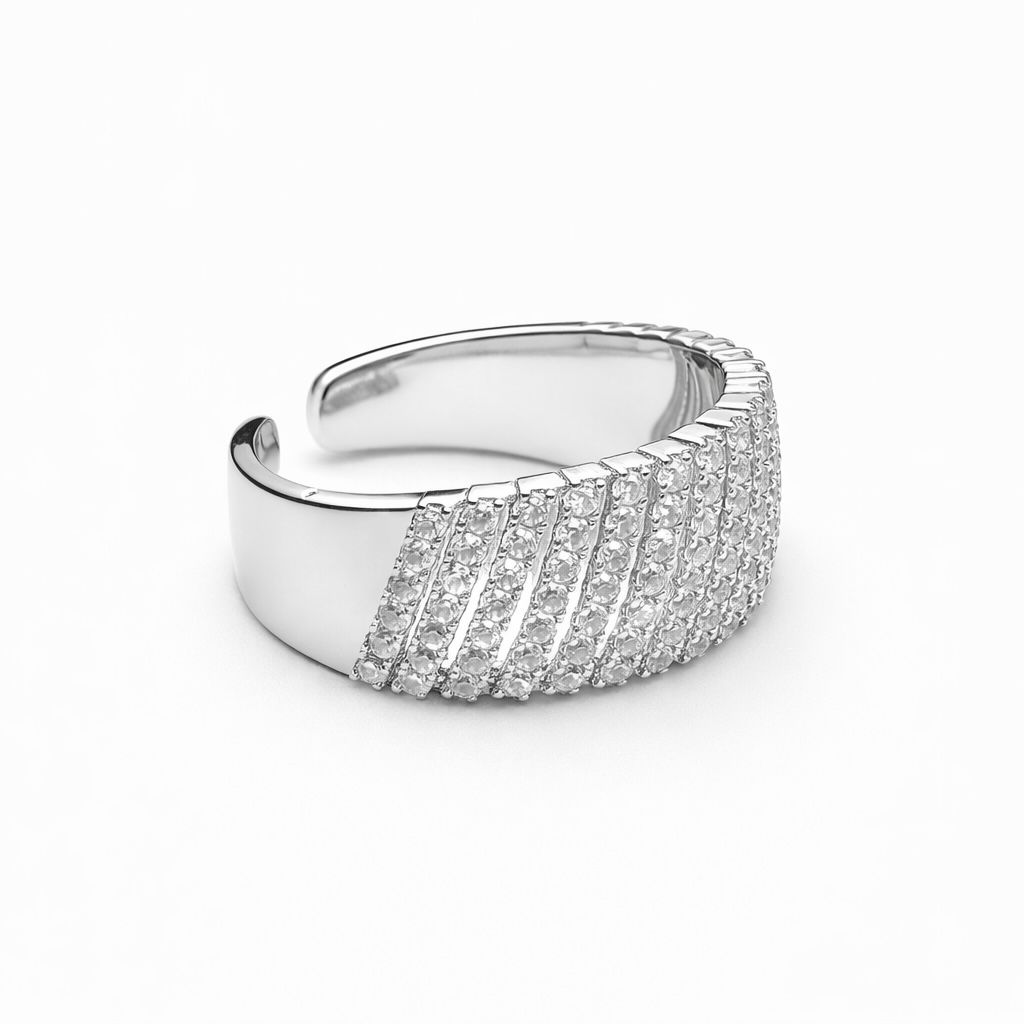 Anello Fascia Zirconata