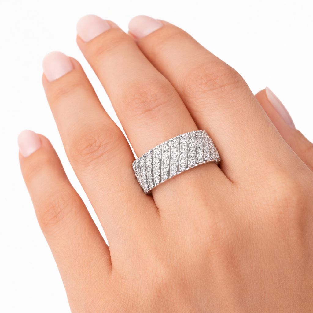 Anello Fascia Zirconata