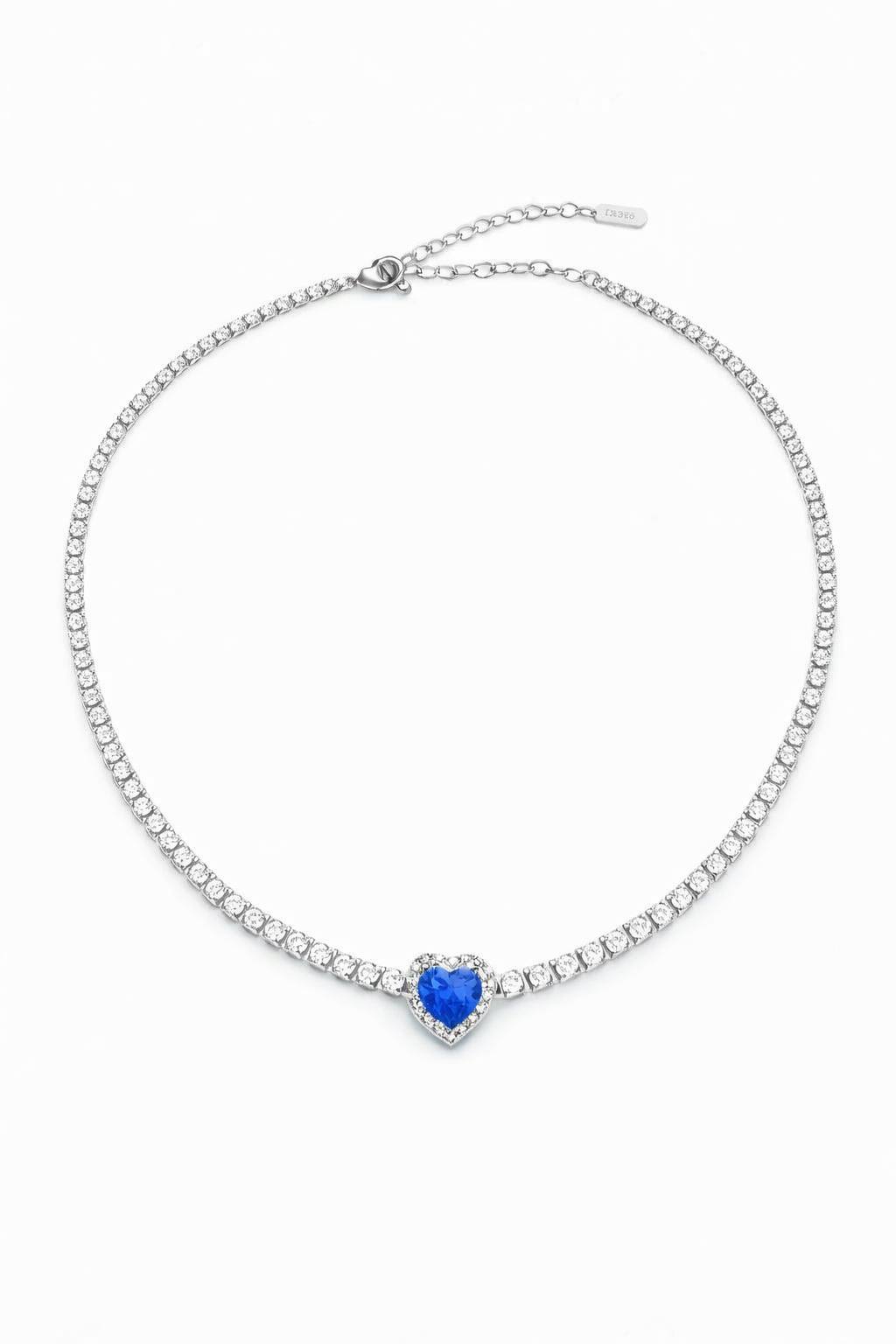 White Heart Necklace