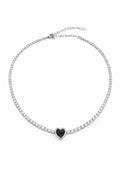 White Heart Necklace