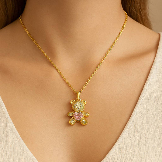 Collana Orsetto rosa