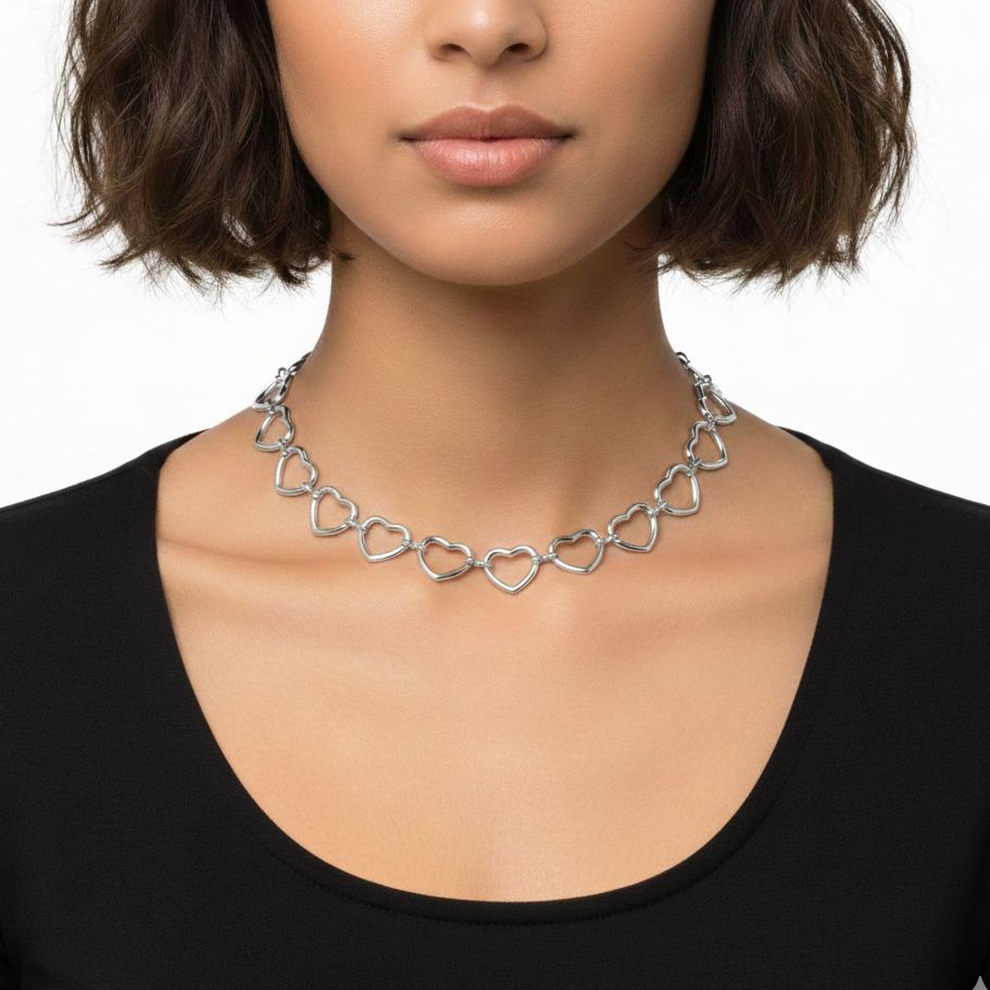 Collana Girocollo Millecuori Argento