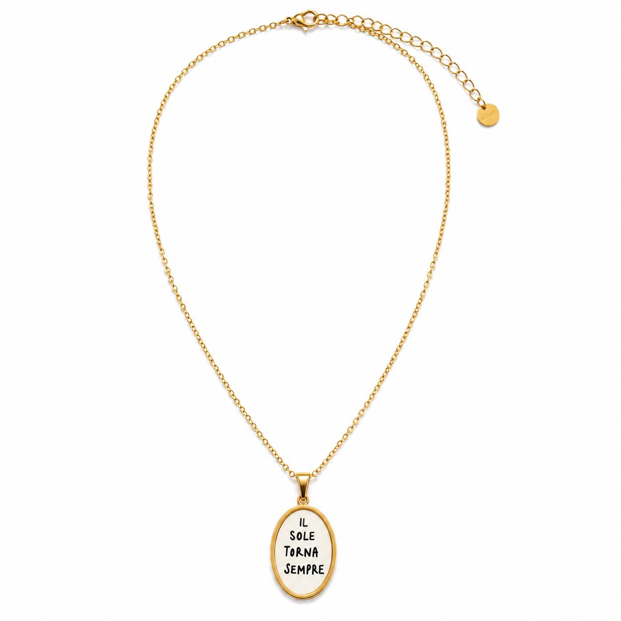 White Heart Necklace