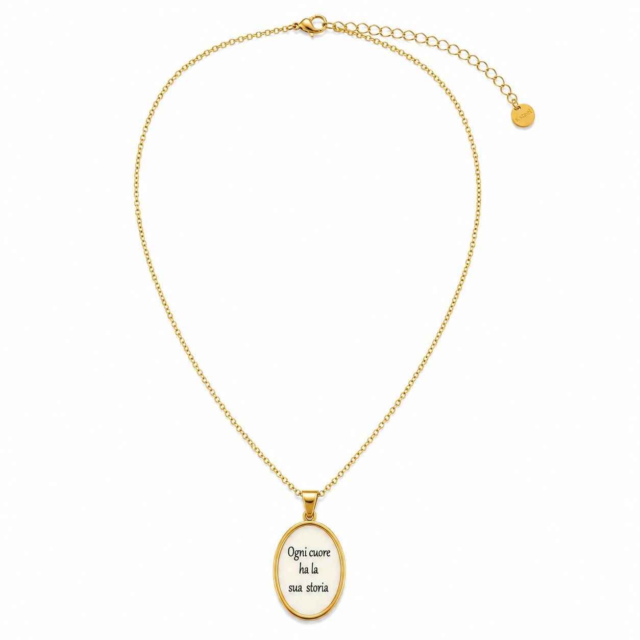 White Heart Necklace