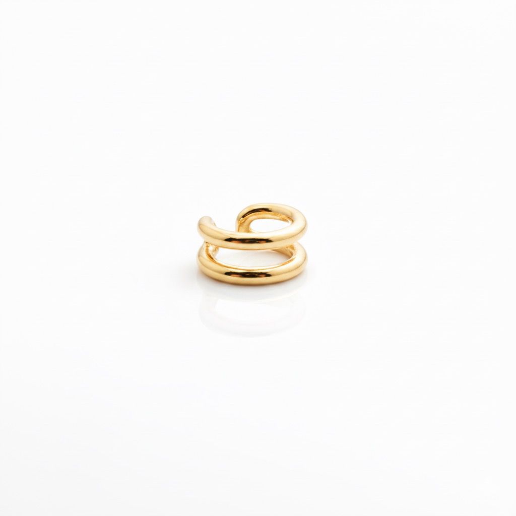 Gold gestreifter Ohrring