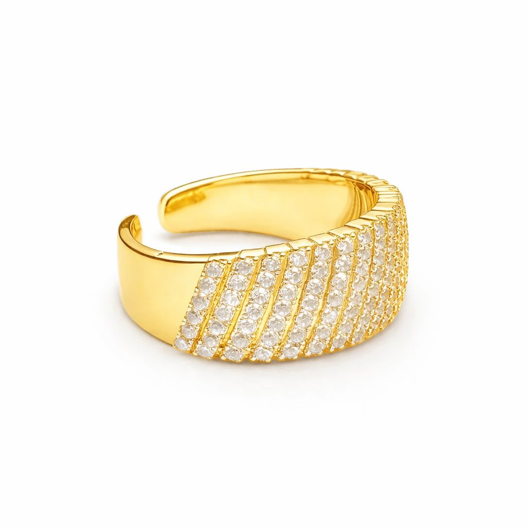 Anello Fascia Zirconata