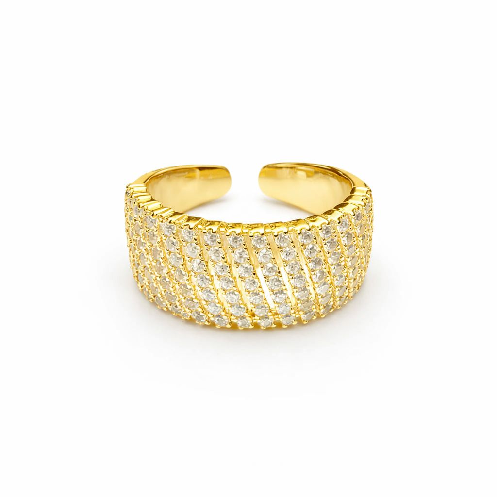 Anello Fascia Zirconata
