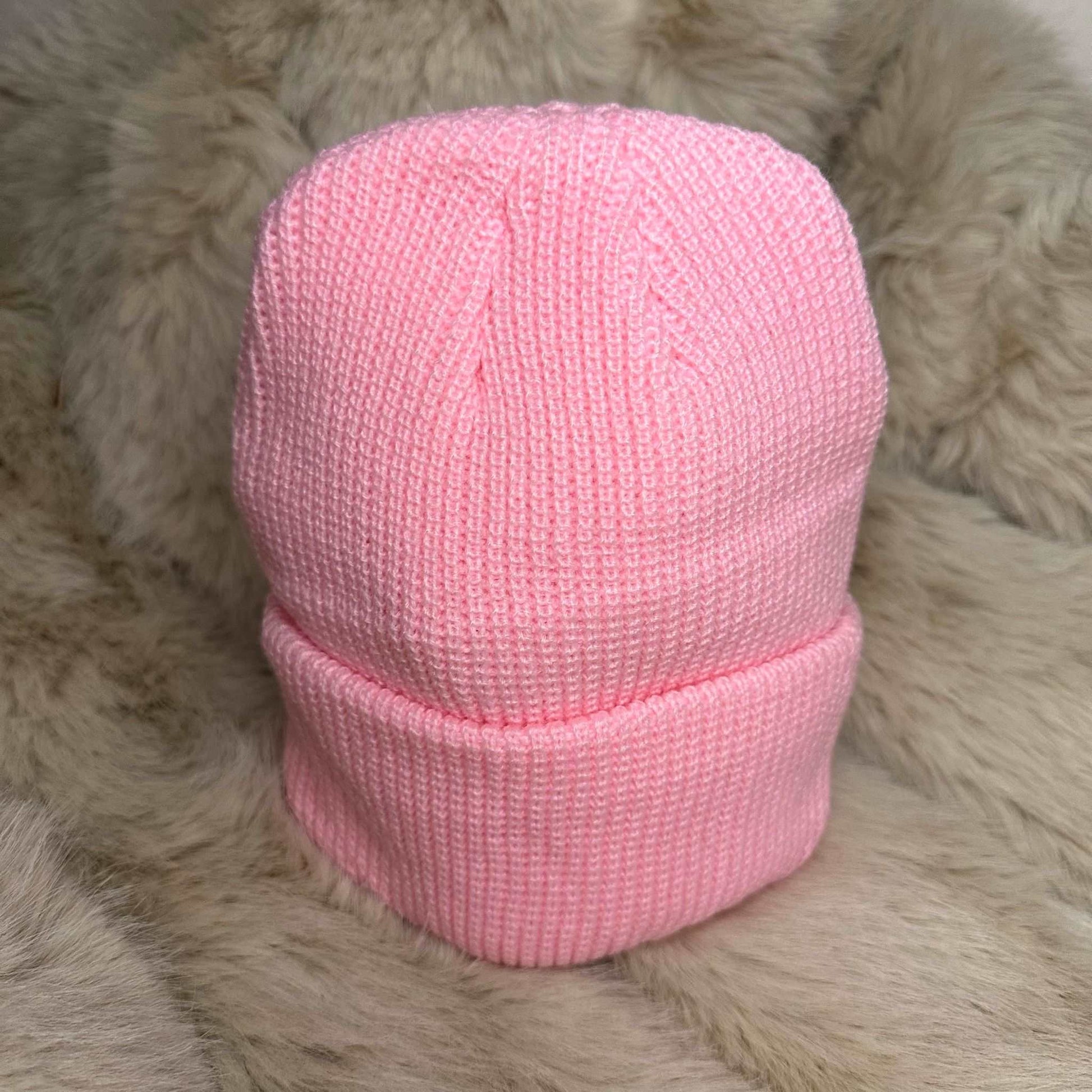 Cappello lana rosa