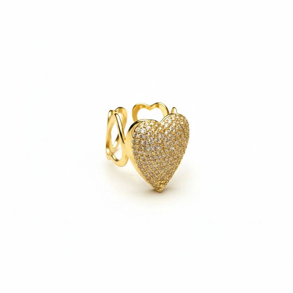 Goldener Herzring