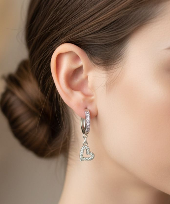 Orecchini Amour Zirconati Argento