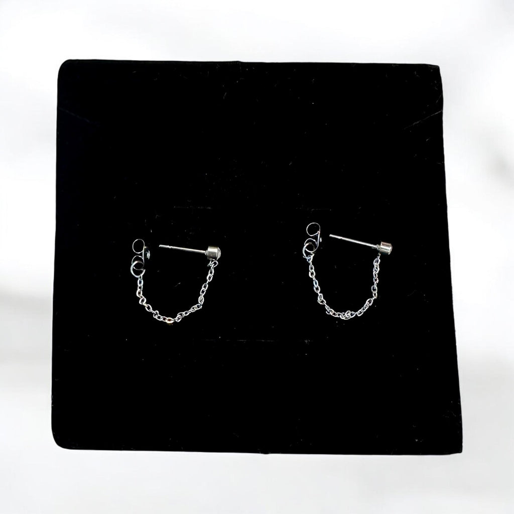 Orecchini Pendenti Chain Argento