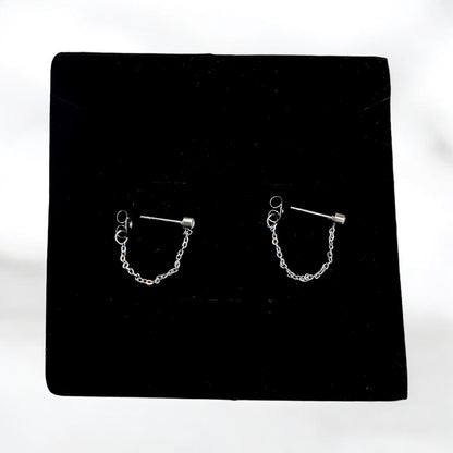 Orecchini Pendenti Chain Argento