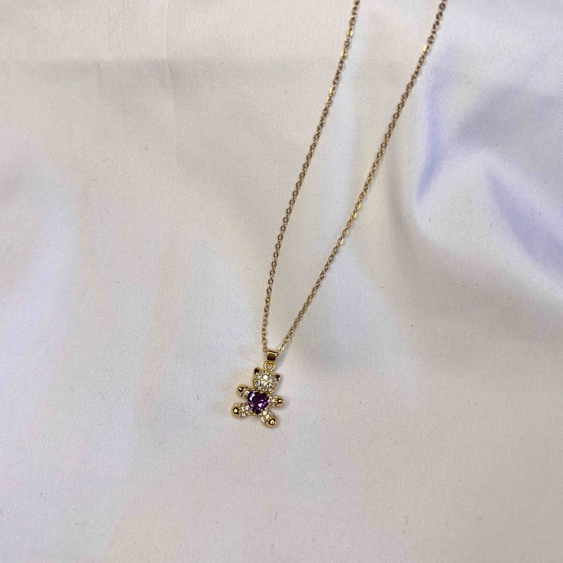 Collana Orsetto viola