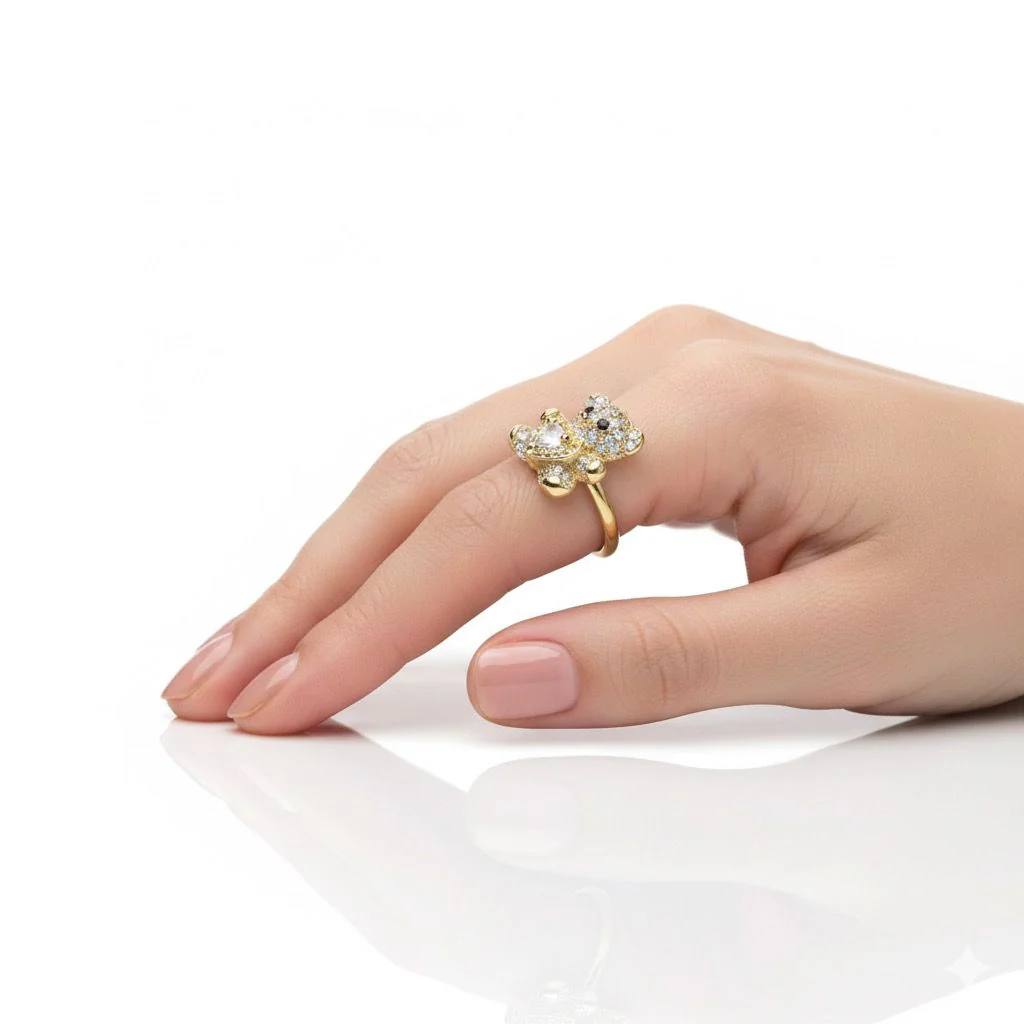 Goldener Herzring